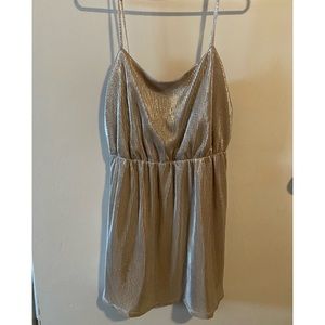Forever 21 metallic silver party dress